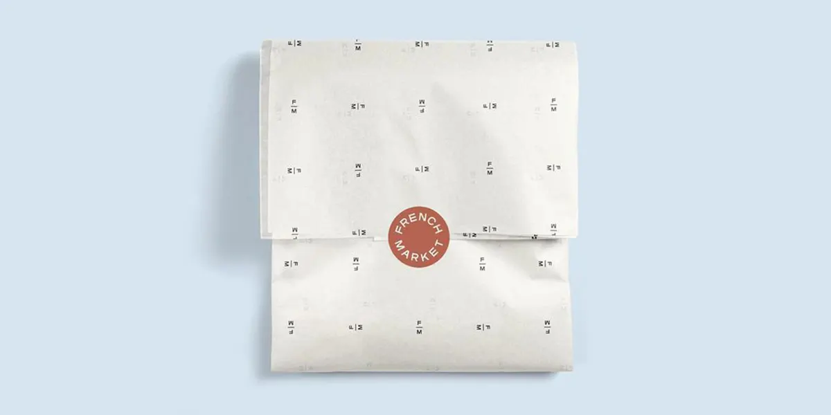 Giấy gói hàng có thiết kế tối giản