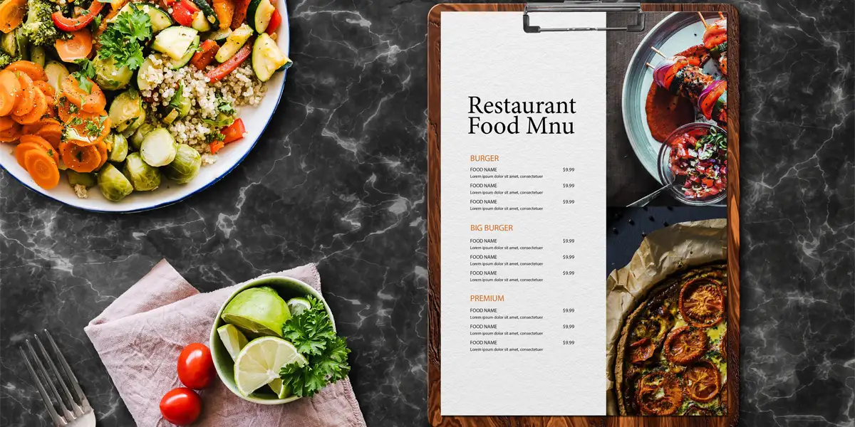 Menu nhà hàng bằng giấy Ivory