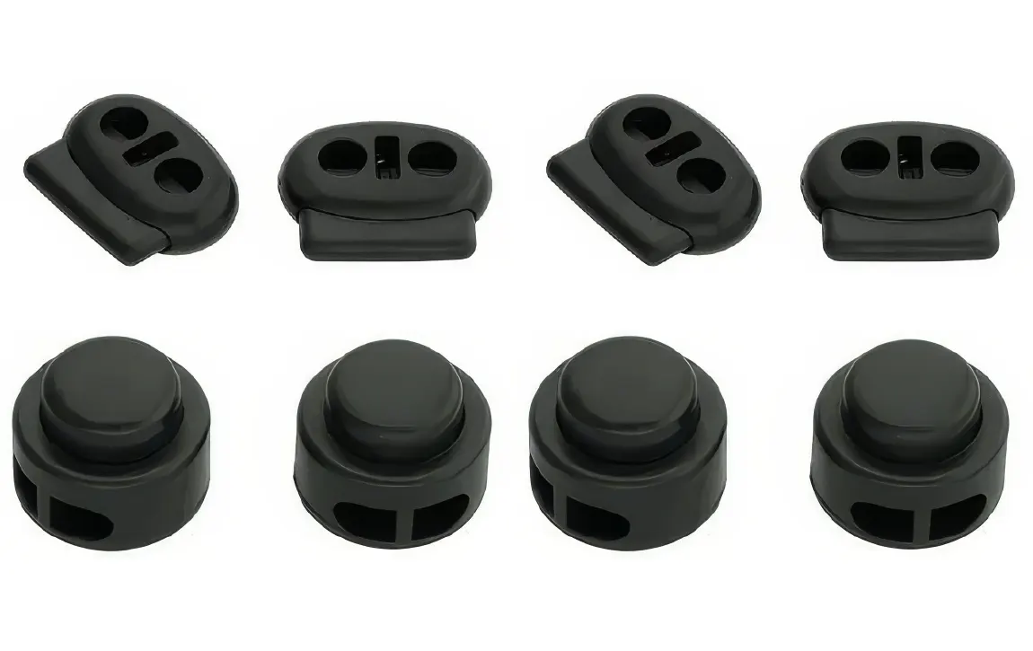 Nút chặn nhựa 2 lỗ hình cầu tròn - hình bầu dẹp