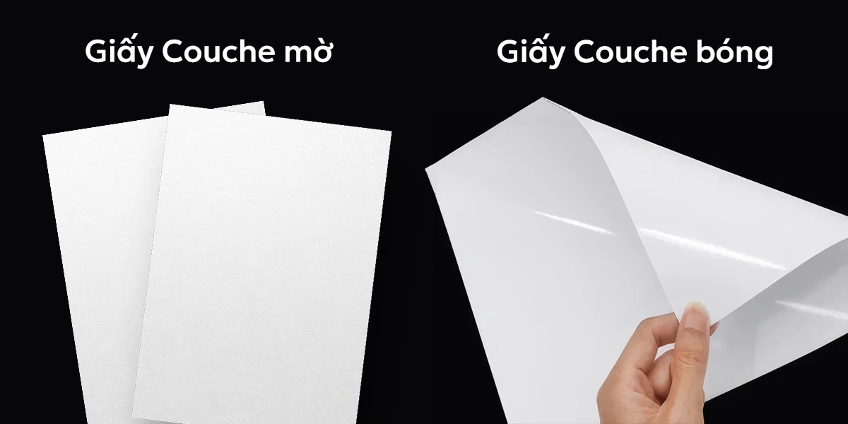 So sánh giữa giấy Couche mờ và giấy Couche bóng