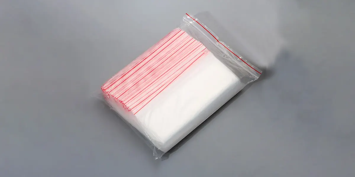 Túi zip viền đỏ loại lớn