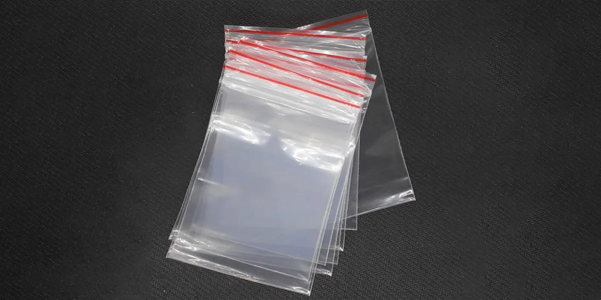 Túi zip viền đỏ loại nhỏ