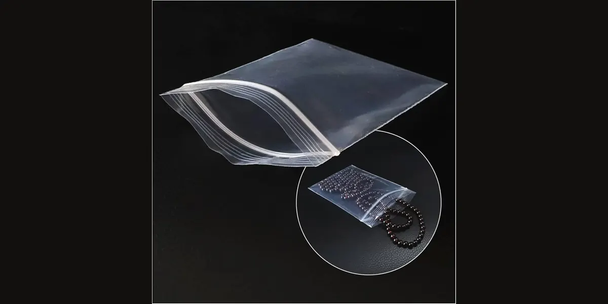 Túi zipper chỉ trắng nhỏ