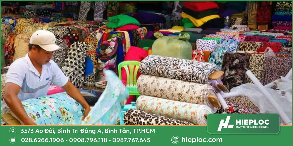 Các loại vải phổ biến tại chợ Đại Quang Minh