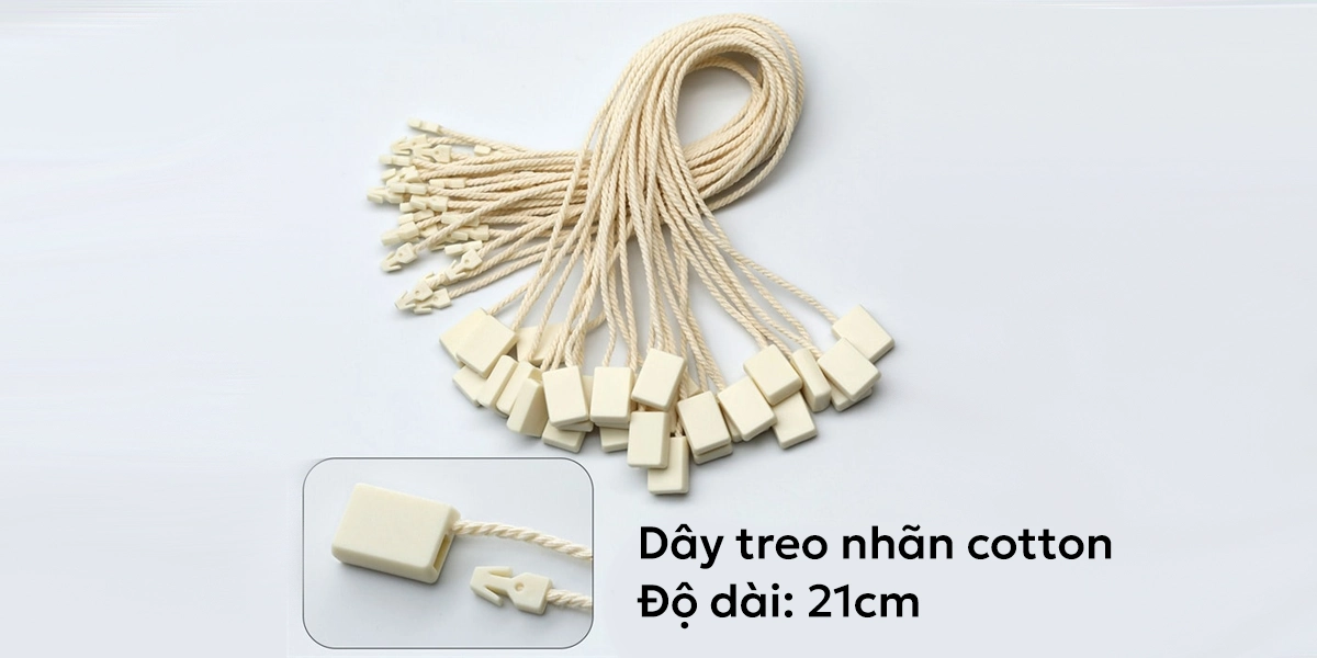 Dây treo tag quần áo bằng cotton