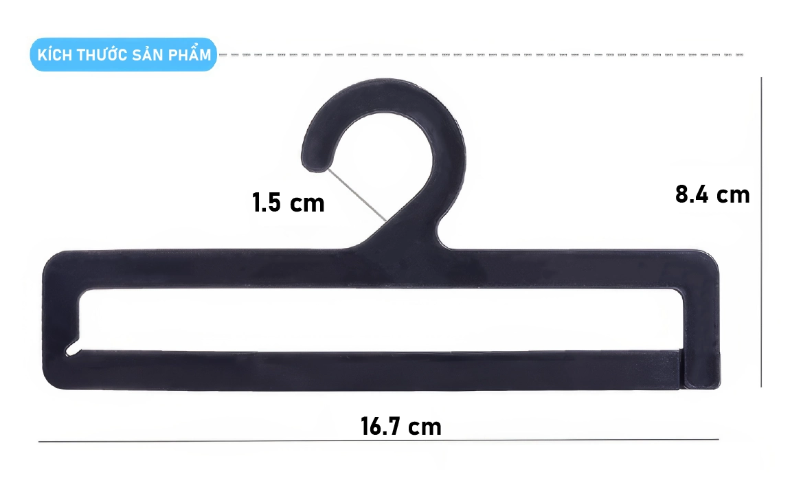 Kích thước phổ biến của móc nhựa treo khăn